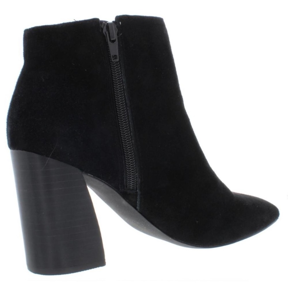 Steve Madden Simmer Suede Black Heeled Booties